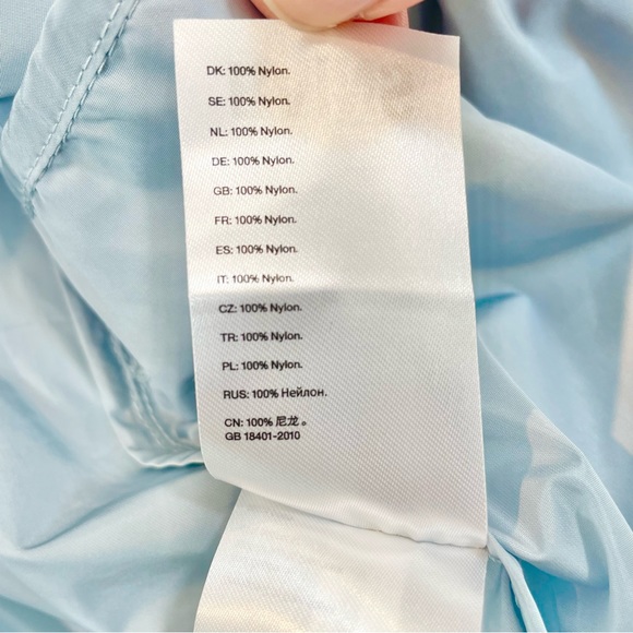 Rains Track Jacket Windbreaker Unisex Sky Blue Size Small Womens Mens NWOT - Picture 16 of 16